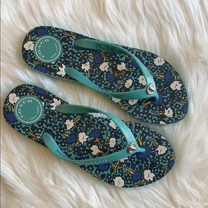 Coach Allison Blue Flower Sandals Size 7